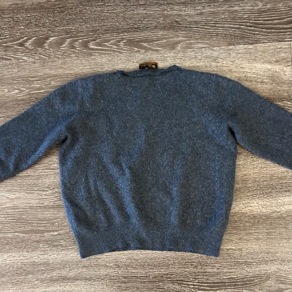Loro Piana 100% Cashmere Sweater Gray Size 52 (*Shrunk* to XS/S) Cropped Fit - Picture 10 of 13